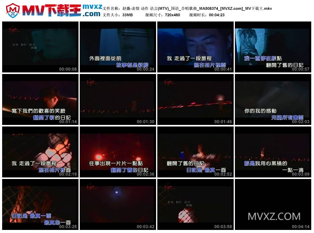 赵薇-表情 动作 语言(MTV)_国语_合唱歌曲_MA508374